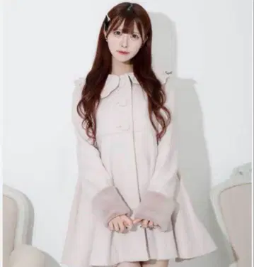 Pium pium 코트 핑크 지뢰 양산형 피움 코트