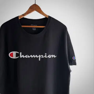 챔피온 champion 스크립트 로고 블랙 티셔츠 XL
