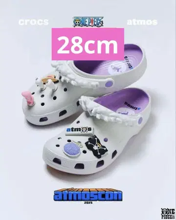 28cm 원피스 atmos Crocs Luffy Gear 5