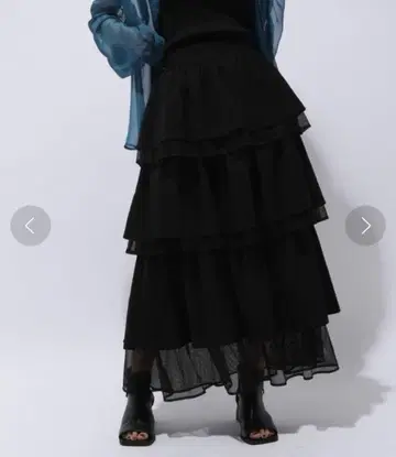 HARE 시어 믹스 티어드 스커트 하레