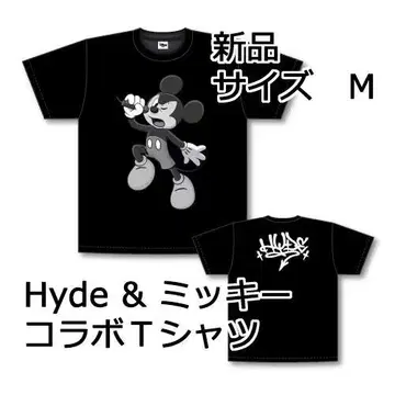 새상품 hyde 락크 미키 티셔츠 M 한정판 레어 디즈니 콜라보 블랙