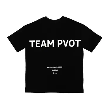 피봇 PVOT (완판템) TEAM PVOT 티셔츠 블랙 2XL 사이즈