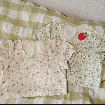 프랑슈리페 franche lippee 꽃무늬 반팔 티셔츠 2장 세트