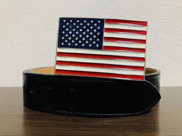 USA 미국 가죽 벨트 성조기 버클 블랙 가죽