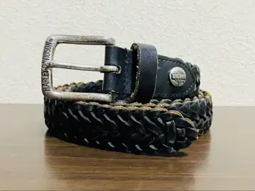 USA 할리데이비슨 정품 가죽 벨트 뜨개질 메쉬 블랙