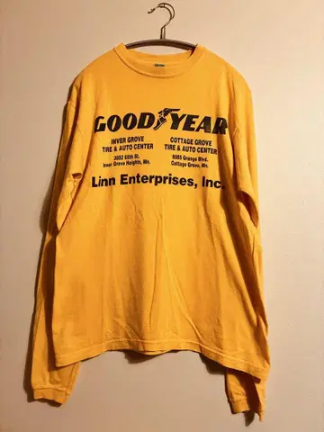 GOODYEAR 롱 T 셔츠 made in USA
