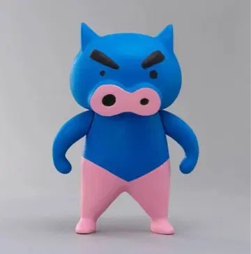 짱구는 못말려(크레용 신짱) 소프트 비닐 컬렉션 블루 돼지 파랑