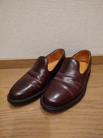 신사 신발 코도반 버건디