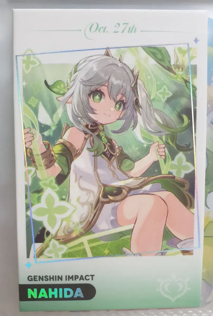 Genshin Impact Nahida Mega Coffee Birthday Illustration Photocard