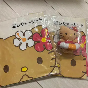 제일복권 헬로키티 돗자리와 봉제 인형