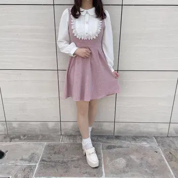 evelyn 옷깃 레이스 턱 원피스