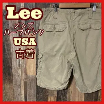 Lee L 34 베이지 카고 남성용 워크 하프 팬츠 구제 의류 90s