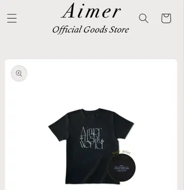 새상품 Aimer 굿즈 라이브 티셔츠 night world