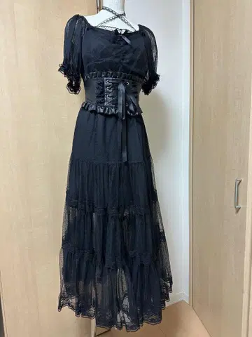 프린세스 멜로디 마즈 레이스 블랙 롱 원피스