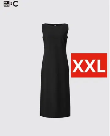 유니클로 C 크레이프 저지 원피스 2XL 블랙 빅 사이즈