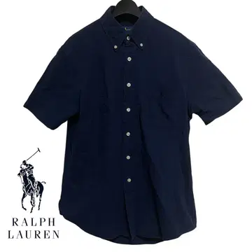 Ralph Lauren / 반팔 버튼 다운 셔츠 네이비 S m886