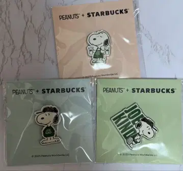 스누피 스타벅스 핀 배지 3개 세트