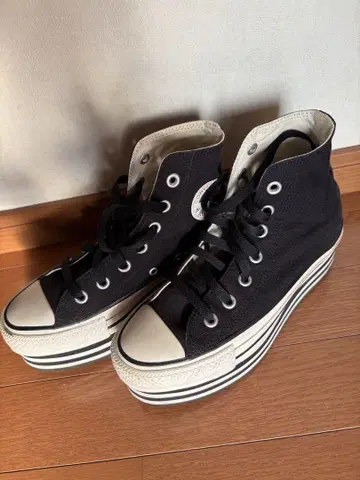 컨버스 올스타 통굽 스니커즈 청키 라인 23.5cm 블랙