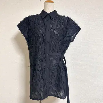 UNITED TOKYO 23SS 긴목 자카드 셔츠 아지메 셔츠 블랙