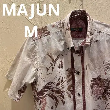 MAJUN 마준 카리유시 의류 꽃무늬 반팔 셔츠 M