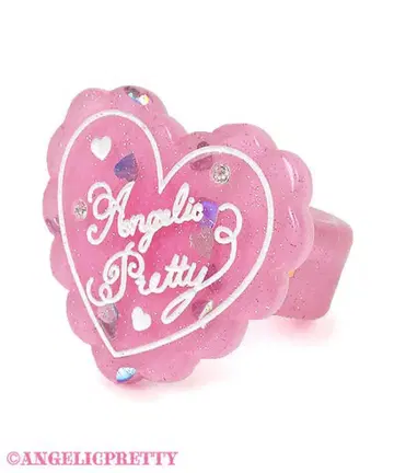 토핑 하트 반지 Angelic Pretty