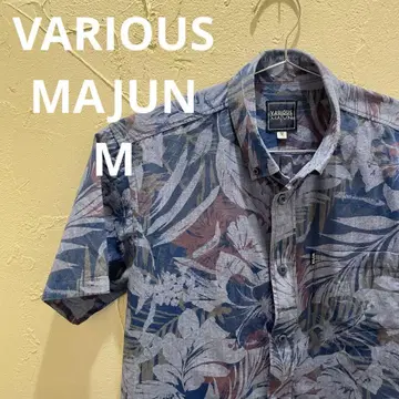 VARIOUS MAJUN 마준 카리유시 의류 반팔 셔츠 M 꽃무늬