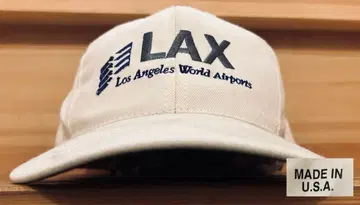 캡 모자 80s LAX 공항 스냅백 USA제 레어 희귀 화이트