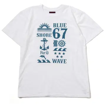 새상품 BLUE BLUE 블루블루 로고 티셔츠