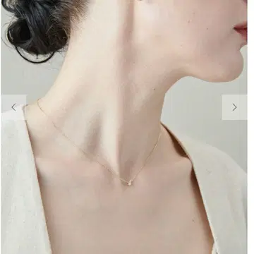 ete K10 YG 레이어 펄 다이아몬드 목걸이 하자품