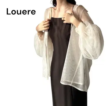 Louere 튤 볼륨 슬리브 시어 셔츠 M 아이보리
