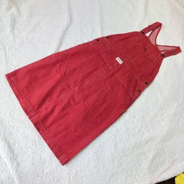 PINK HOUSE 빨간색 오버롤 스커트