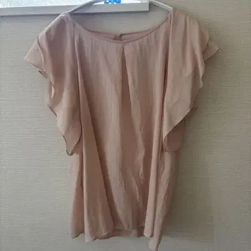 아나이 시어 프릴 블라우스