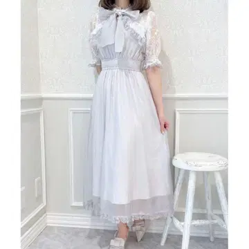couture BY ROJITA 시어 슬리브 반팔 롱 원피스 퍼플