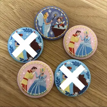 [낱개 판매 상담 가능] 디즈니 자수 캔뱃지 3개 세트