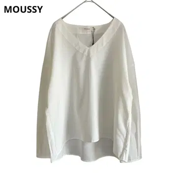 (1061)moussy 마우지 V넥 블라우스 긴팔 새상품 프리