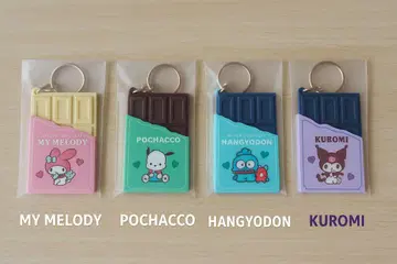 산리오 키링 4종 세트 (마이멜로디 포차코 한교동 쿠로미)