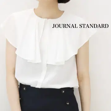 JOURNAL STANDARD 프릴 슬리브리스 블라우스 화이트