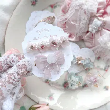Flowerribbon 헤어 클립 세트