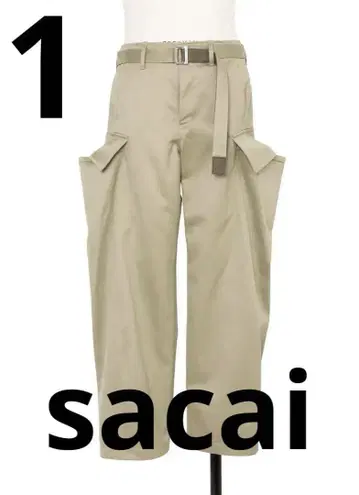 size1 25aw 사카이 코튼 치노 팬츠 베이지