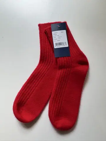 캐시미어 100% 삭스 몽골산 23-24cm 레드