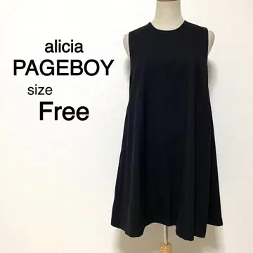 alicia PAGEBOY 블랙 컬러 슬리브리스 원피스