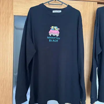 맨해튼 비치 서프 클럽 L 블랙 긴팔 티셔츠