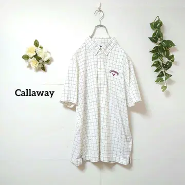 캘러웨이 반팔 피케 셔츠 L 로고 자수 골프