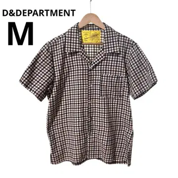 D&DEPARTMENT 체크 반팔 셔츠 M 오키나와 일본제