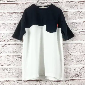 r144 LOGOS DAYS 네이비/화이트 컬러 절개 티셔츠 골프