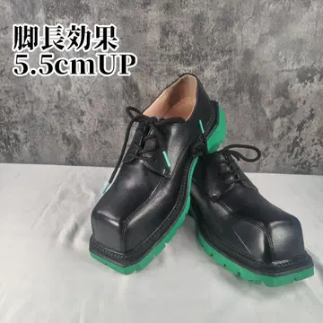 블랙/그린 로퍼 5.5cm 업