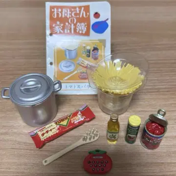 미니어처 리멘트 엄마의 주방 엄마의 가계부 토마토 스파게티