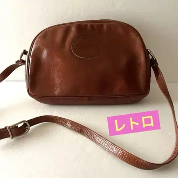 여성용 백 브라운 가죽 숄더백