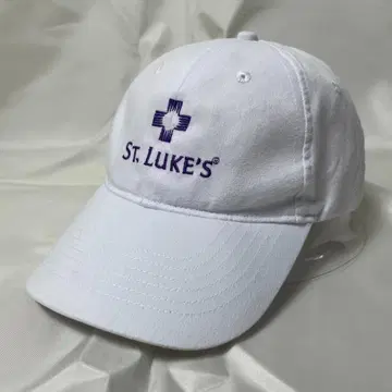 기업 로고 ST.LUKES 자수 로고 화이트 퍼플 6패널 로우 캡