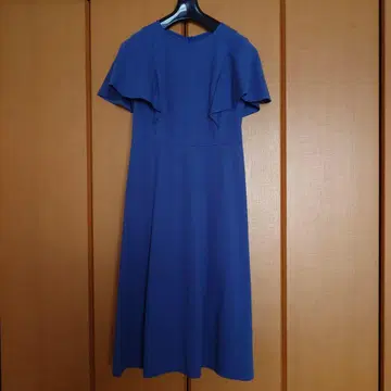 플레어 슬리브 파랑 드레스 34/SS-40/L 새상품